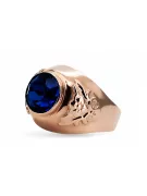 Prsten Vintage Sapphire Originální Vintage 14k z růžového zlata vrc078r